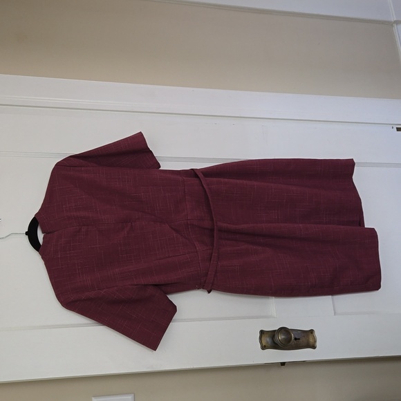 Ann Taylor Wrap Belted Cross Weave Sheath Dress, size 12 - Picture 6 of 6